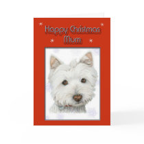 Christmas Greeting Card, with Cute Westie Dog
