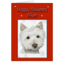 Christmas Greeting Card, with Cute Westie Dog