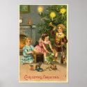 Christmas Greeting Kids, Tree, Toys posters