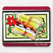 Christmas greeting with bible mousepad