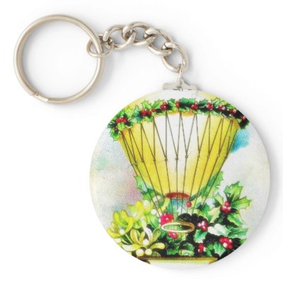 Christmas greeting with christmas balloon key chain by RememberChristmas