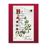 Christmas greeting with Christmas Wishes written postcards