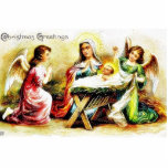 Christmas greeting with Mary , infant jesus with t photo sculptures