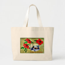 Christmas greeting with scenary bag