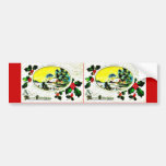 Christmas greeting with scenary bumper sticker