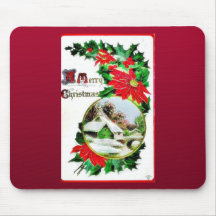 Christmas greeting with scenary mouse pad
