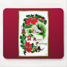Christmas greeting with scenary mousepads