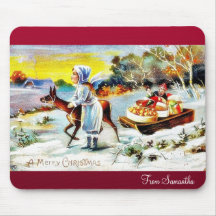 Christmas greeting with scenary mousepads
