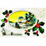 Christmas greeting with scenary photo cutout