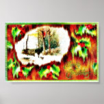 Christmas greeting with scenary posters