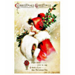 Christmas greeting with three shoes hanging t-shirts