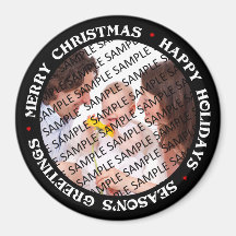 Christmas Greetings Commemorative Photo Refrigerator Magnet