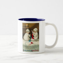 Christmas Greetings Kids Sewing Christmas Socks Coffee Mugs