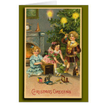 Christmas Greetings Victorian Art Xmas Cards