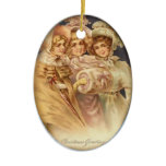 Christmas Greetings Vintage Christmas Tree Ornament
