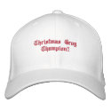Christmas Grog Champion!! embroidered hats