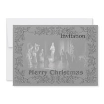 Christmas Group b/w Personalized Invite