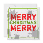 Christmas Grunge Splatter Party Invitation