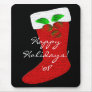 Christmas Happy Holidays Stocking Mousepad