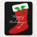 Christmas Happy Holidays Stocking Mousepad