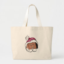 Christmas Hat Nap Purrfect for Tammy Tote Bags