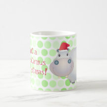 Christmas Hippo Mug