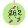 Christmas Holiday 26.2 Funny Marathon Runner Christmas Ornaments