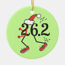 Christmas Holiday 26.2 Marathon Runner Ornaments