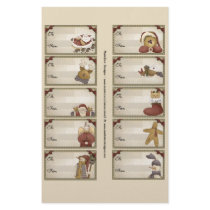 Christmas Holiday 3 Gift Tags on a Sheet Flyer