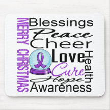 Christmas Holiday Alzheimer's Disease Collage Mousemat