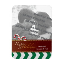 Christmas Holiday Candy Canes  Photo Magnet