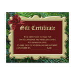 Christmas Holiday Gift Certificate Printing 2-Side flyers