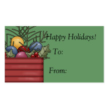 Christmas Holiday Gift Tags Business Card