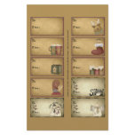 Christmas Holiday Gift Tags on a Sheet - 10 Design flyers