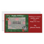 Christmas Holiday Greyhound Wreath Photo Card photo cards