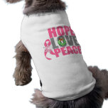 Christmas Holiday Hope Love Peace Breast Cancer pet clothing