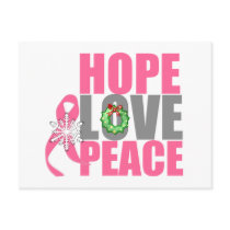 Christmas Holiday Hope Love Peace Breast Cancer