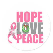 Christmas Holiday Hope Love Peace Breast Cancer