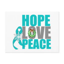 Christmas Holiday Hope Love Peace Ovarian Cancer