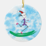 Christmas Holiday Lady Runner - front and back Ornament