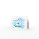 Christmas Holiday Lady Runner Note Card