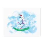 Christmas Holiday Lady Runner Postcard