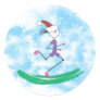 Christmas Holiday Lady Runner Stickers