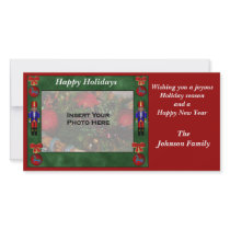 Christmas Holiday Nutcracker Ornament Photo Card
