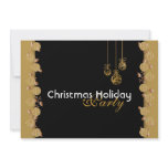 Christmas holiday party tree decorations red gold invitations