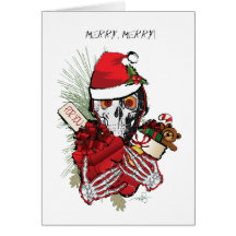 Christmas Holiday Skull Cards