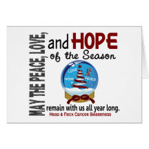 Christmas Holiday Snow Globe 1 Head & Neck Cancer Greeting Card