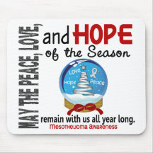 Christmas Holiday Snow Globe 1 Mesothelioma Mousepads