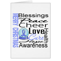 Christmas Holiday Stomach Cancer Collage Greeting Cards