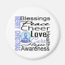 Christmas Holiday Stomach Cancer Collage Magnets